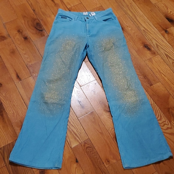 Calvin Klein Jeans Pants - 🌟Y2K Gold Glitter Turquoise cords